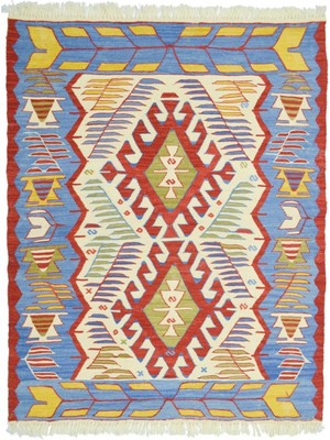 Kilim Co. Yünden El Dokuma Uşak Kök Ince Kilim 90X120 cm (1.08 M²)