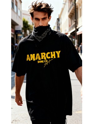 Dune Anarchy Oversize 3 Iplik Pamuk Baskılı  T-Shirt