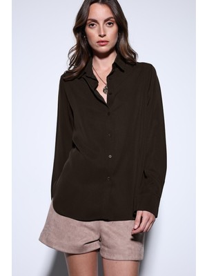 Antioch Kahve Premium Kadın Gömlek