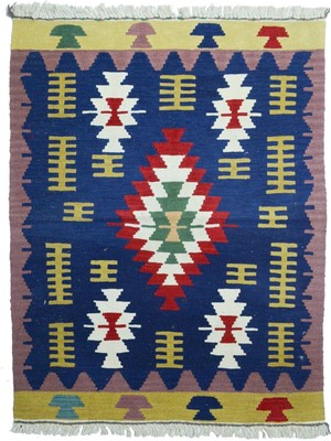 Kilim Co. Yünden El Dokuma Uşak Kök Ince Kilim 90X112 cm (1.01 M²)