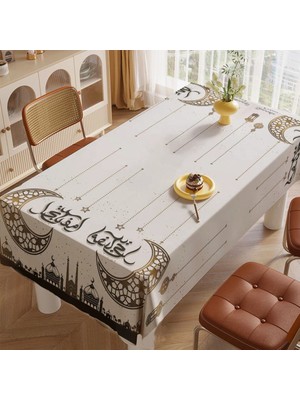 Golden Laurel Ramazan Ayına Özel, İftarlık Leke Tutmaz, Dertsiz Masa Örtüsü (150x220) - V3 Siyah