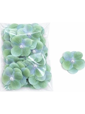 E Elmas Incili Ortanca Çiçeği Düğün Nişan Söz Süsleme Malzemesi 25 Adet