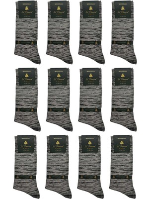 La Pescara La'pescara Ultra Lüks 12'li Zebra Gri Merserize Erkek Çorap CRP414