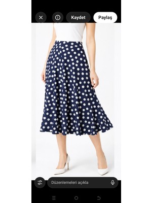 H-Meyra Puantiyeli Kloş Etek