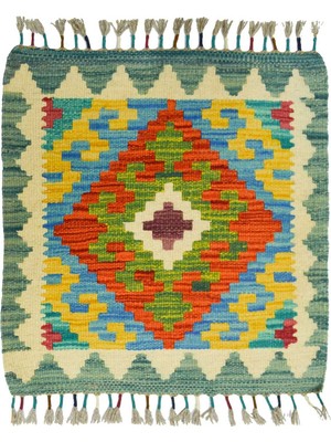 Kilim Co. El Dokuma Afgan Kilim 50X50 cm (0.25 M²)