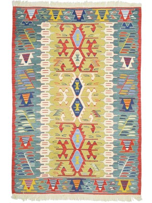 Kilim Co. Yünden El Dokuma Uşak Kök Ince Kilim 120X180 cm (2.16 M²)