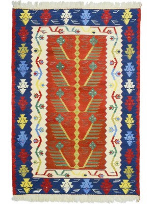 Kilim Co. Yünden El Dokuma Uşak Kök Ince Kilim 120X180 cm (2.16 M²)