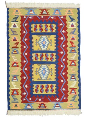 Kilim Co. Yünden El Dokuma Uşak Kök Ince Kilim 120X180 cm (2.16 M²)