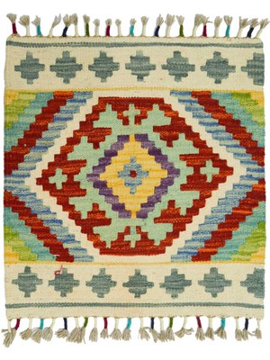 Kilim Co. El Dokuma Afgan Kilim 50X50 cm (0.25 M²)