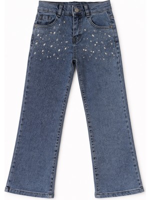 Bambino Taş Detaylı Kız Çocuk Kot Pantolon