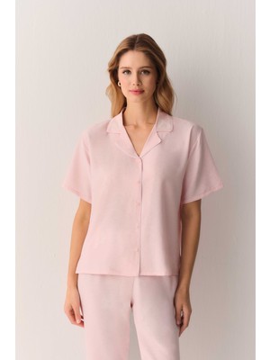 Suwen Pretty Pamuklu Gömlek Yaka Pijama Takımı