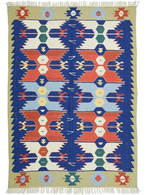 Kilim Co. Yünden El Dokuma Uşak Kök Ince Kilim 111X163 cm (1,81 M²)