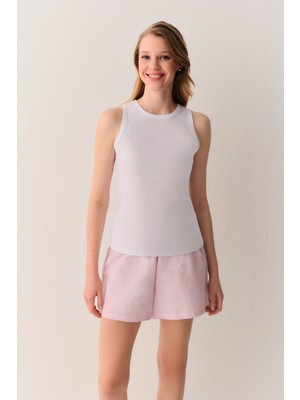 Suwen Cool Pamuklu Atlet Şort Pijama Takımı