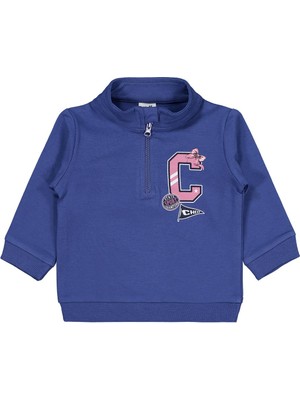 Civil Baby Fermuarlı C Baskılı 6-18 Ay Sweatshirt - Mavi 18-24 Ay