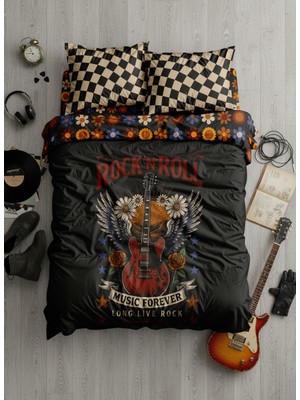 Helen George Rock Forever Çift Kişilik Nevresim Takımı Pamuk Polyester 4 Parça