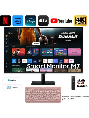 Samsung 109 Ekran 43" Inç  Tizen Akıllı-Smart Monitör-Tv Wi-Fi ,bluetooth , HDMI Type-C Bağlantılı Kablosuz Görüntü Aktarım- Apple&android Uyumlu
