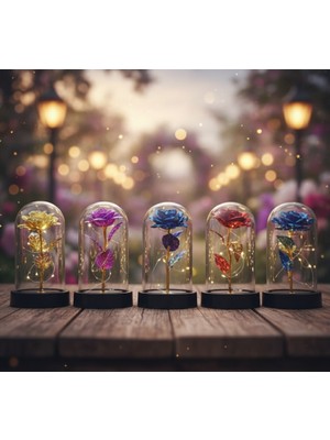 Hediye Paketim Sonsuz Güllü Fanus Sevgililer Günü Hediyesi Doğum Günü Özel Gün Hediyesi