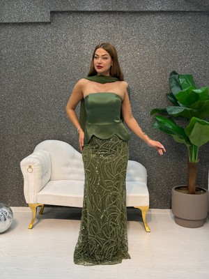 E&A Eren Abiye Straplez Inclı Balık Abıye