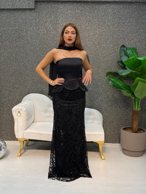 E&A Eren Abiye Straplez Inclı Balık Abıye