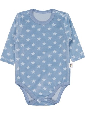 Civil Baby Yıldız Empirme 1-18 Ay Çıtçıtlı Badi - Mavi 9-12 Ay