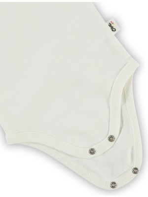 Civil Baby Düz Sıfır Kol 3 Lü 3-9 Ay Çıtçıtlı Badi - Beyaz 9-12 Ay
