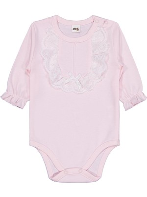 Civil Baby Brodeli 1-18 Ay Çıtçıtlı Badi - Pembe 12-18 Ay