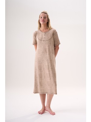 Etoile Bambu Kısa Kol Diz Altı Yazlık Kadın Elbise 26201