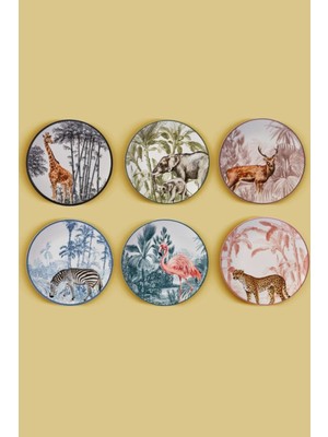 UltraMint Renkli 6 Parça Pasta Takımı, 22 Cm, Şık ve Dayanıklı Tasarım