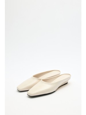 Lutvelizade Topuklu 2613 - Deri Görünümlu Dolgu Topuk Kemik Kadın Topuklu