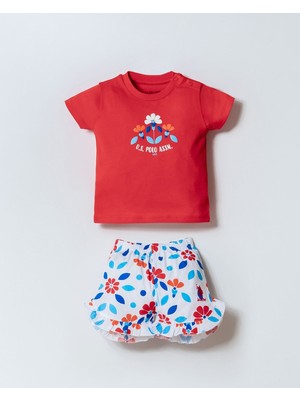 U.s. Polo Assn. Kız Bebek  Şort T-Shırt Takım  USB2999 26Y