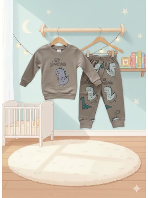 Gmn Collection Dinozor Figürlü Omuzdan Çıtçıtlı Bebek Alt Üst Takım