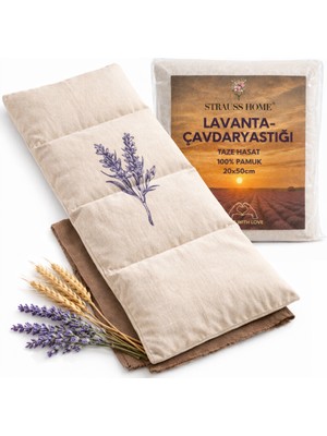 Strauss Lavantalı Çavdar Yastığı 800 G | Çıkarılabilir & Yıkanabilir Kılıf | Doğal Rahatlatıcı