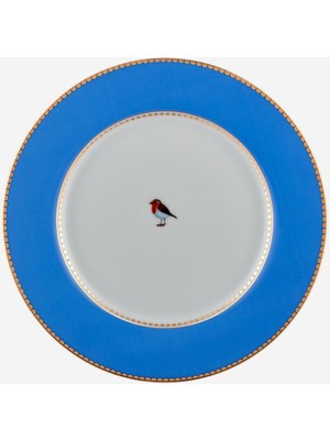 UltraMint Mavi Porselen Kahvaltı Tabağı 21 cm – Şık ve Zarif Tasarım