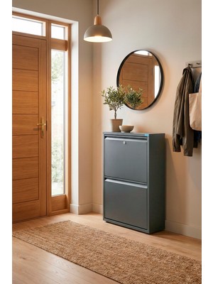 Liccia Metal Ayakkabılık 2 li Kilitli Model