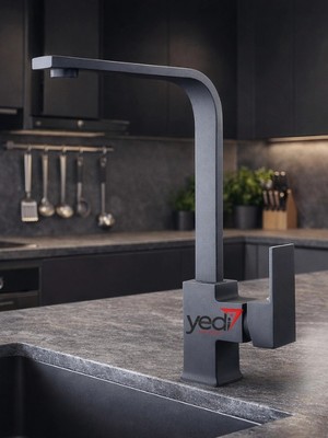 Fualora Kare Model Antrasit Mutfak Evye Bataryası