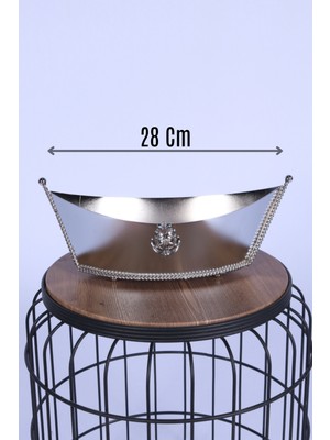 Yapay Çiçek Sitesi Metal Dekoratif Çiçeklik Sunumluk Küçük Kayık Gümüş