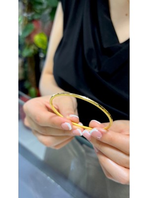 Kuyumcu Nurettin 22 gr (Gram) Oluklu Ajda Işçiliksiz Yatırımlık Bilezik 22 Ayar Altın