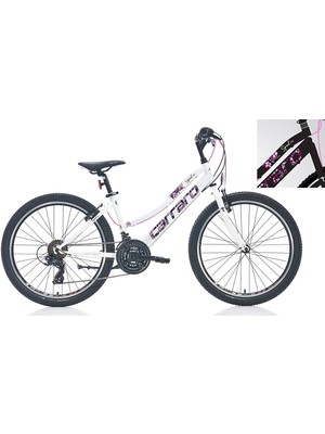 Carraro Speed 242 24" 21-V Vb Çocuk Dağ Bisikleti - Mat Siyah-Pembe-Beyaz - 36 cm