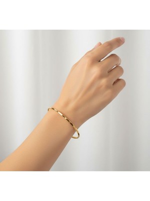 Kuyumcu Nurettin 8 gr (Gram) Piramit Desenli Ajda Bilezik 22 Ayar Altın Yatırımlık Işçiliksiz