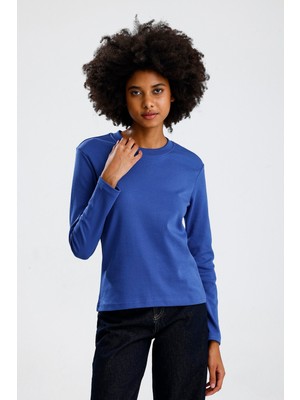 Rose Arya Mavi Uzun Kol Tshirt