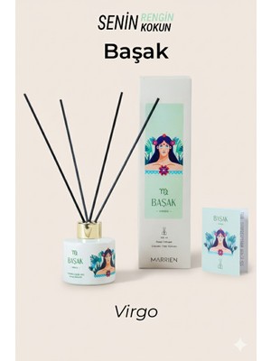 Marrien BAŞAK Burcu Çubuklu Oda Kokusu Özel Seri 100 ml- Kalıcı ve Dekoratif Dengeli ve Ferahlatıcı