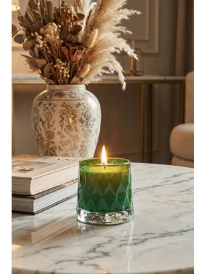 The Groove Paçuli Kokulu 8 x 9 cm Dekoratif Kokulu Cam Mum Elle