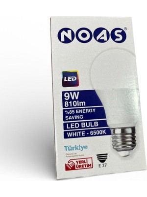 Noas 9W Tasaruflu LED AMPUL6500K