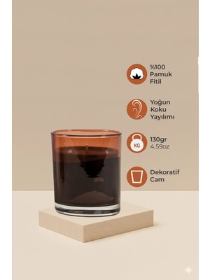 Marrien Granny Amber Kokulu Mum 130 g  Şeffaf Kahverengi Cam Bardak