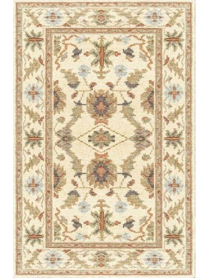 Çam Halı Anatolia 32-027 Etnik Eskitme Desenli Dokuma Tabanlı Yıkanabilir Şönil Salon ve Oda Halısı