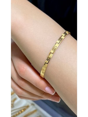 Kuyumcu Nurettin 8 gr (Gram) Grekli Kibrit Çöpü Bilezik Yatırımlık Işçiliksiz 22 Ayar Altın