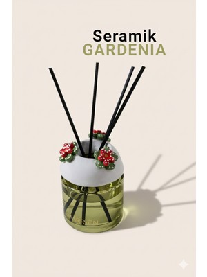 Marrien Seramik Gardenia Çubuklu Oda Kokusu 100 ml Taze Bahçe Esintisi
