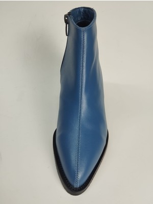 Lucciola Kadın Hakiki Deri Indigo Deri Topuklu Bot