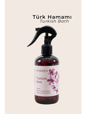 Marrien Turkish Bath Oda Ve Çamaşır Spreyi 250 ml- Kalıcı ve Dekoratif Hamam Ferahlığı