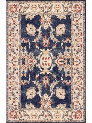 Çam Halı Anatolia 32-029 Etnik Eskitme Desenli Dokuma Tabanlı Yıkanabilir Şönil Salon ve Oda Halısı